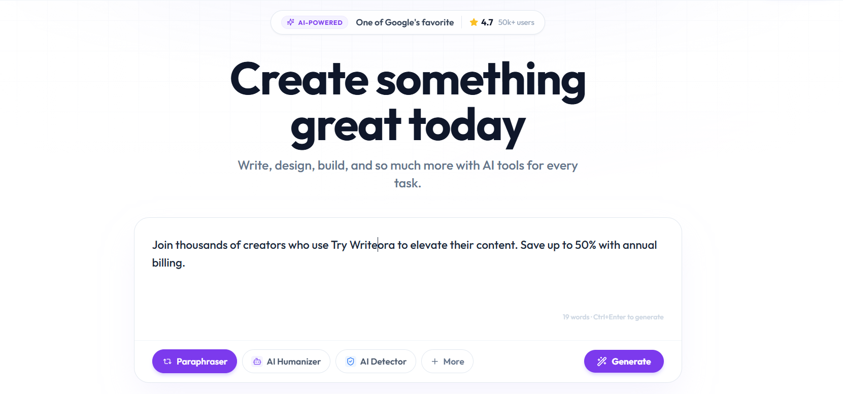 Try Writeora screenshot 1